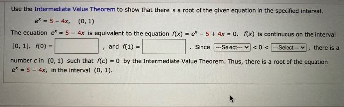 Solved Use the Intermediate Value Theorem to show that there | Chegg.com