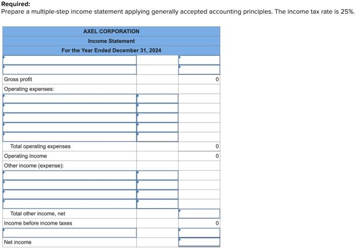 Solved The following single-step income statement was | Chegg.com