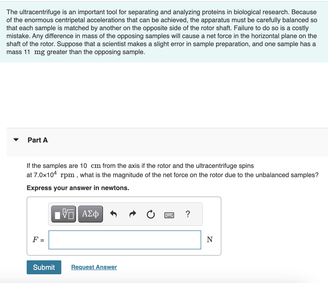 Solved The ultracentrifuge is an important tool for