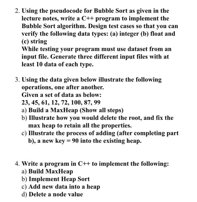 Bubble Sort Tutorials & Notes, Algorithms