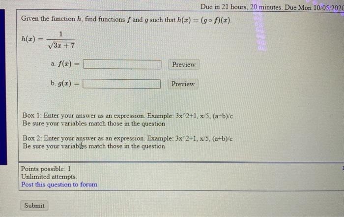 Due In 21 Hours Minutes Due Mon 10 05 Given Chegg Com