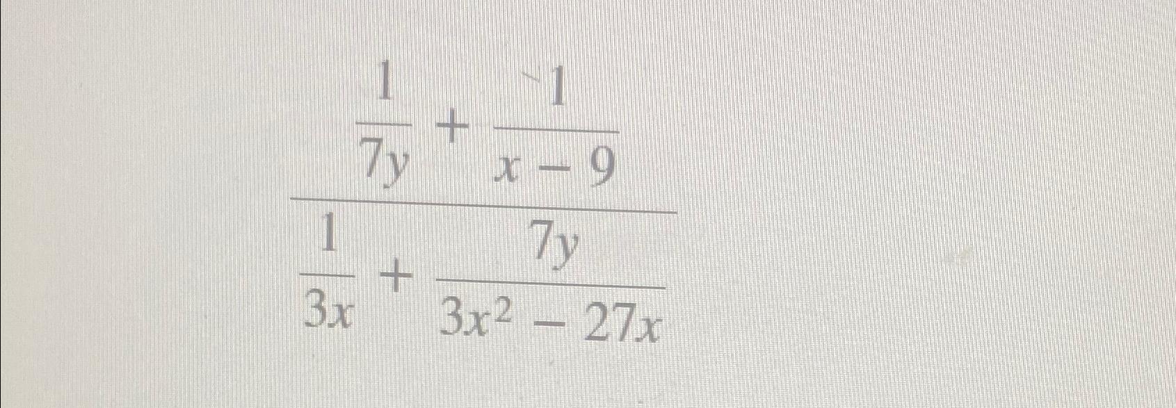 1 x 6y 27 7x 3y 9