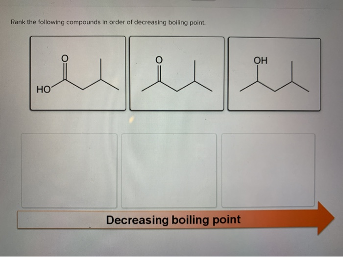 Solved Rank the following compounds in order of decreasing | Chegg.com