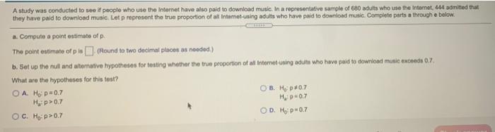 Solved A study was conducted to see if people who use the | Chegg.com