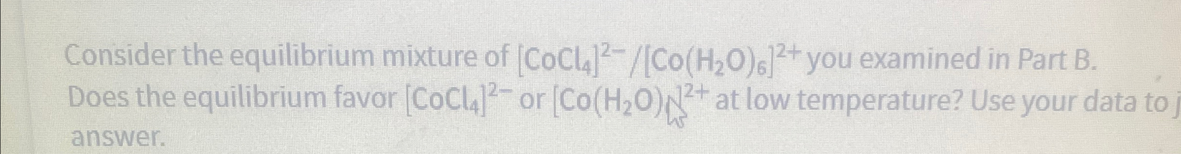 Solved Consider the equilibrium mixture of | Chegg.com