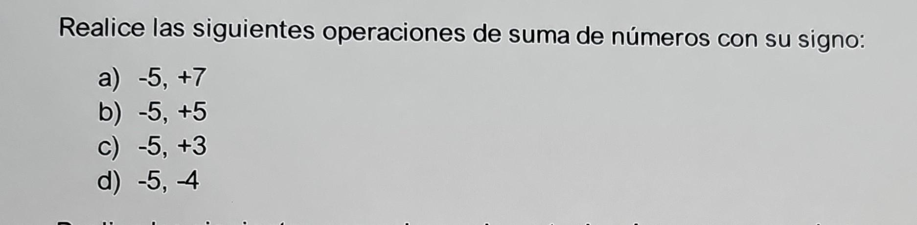 Solved Realice las siguientes operaciones de suma de números | Chegg.com