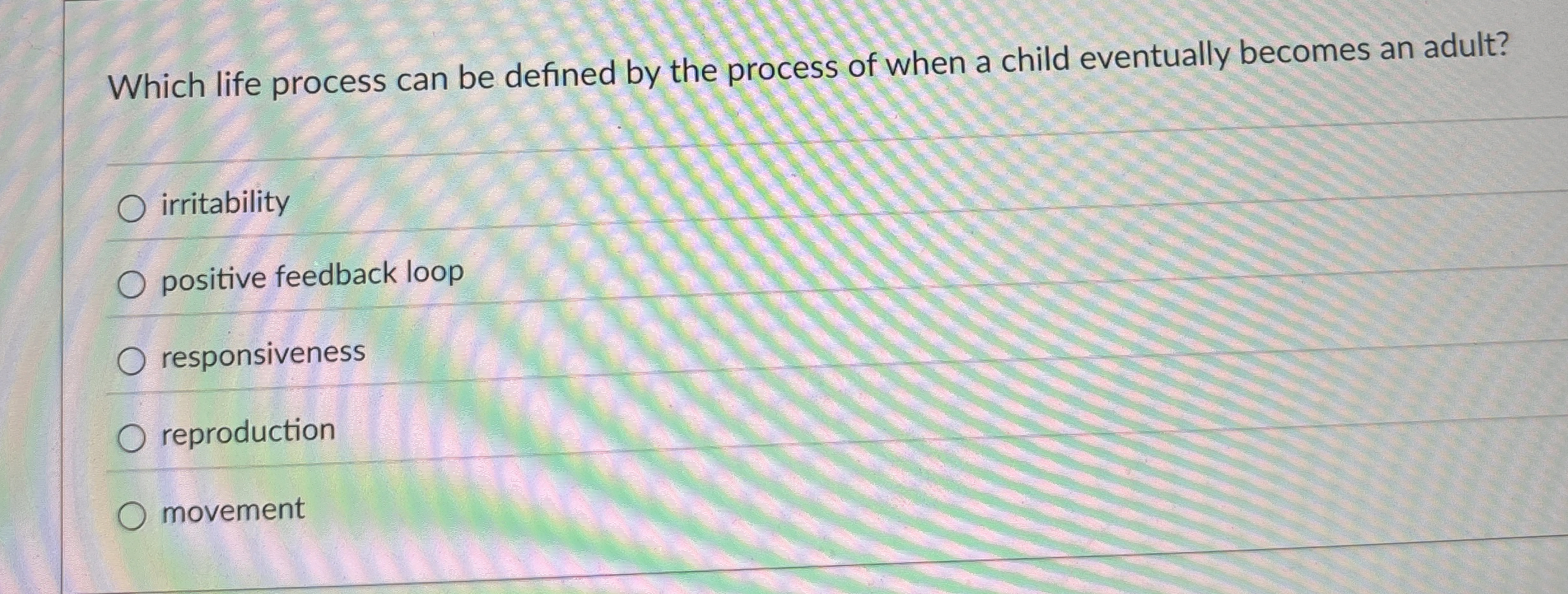 Solved Which life process can be defined by the process of | Chegg.com