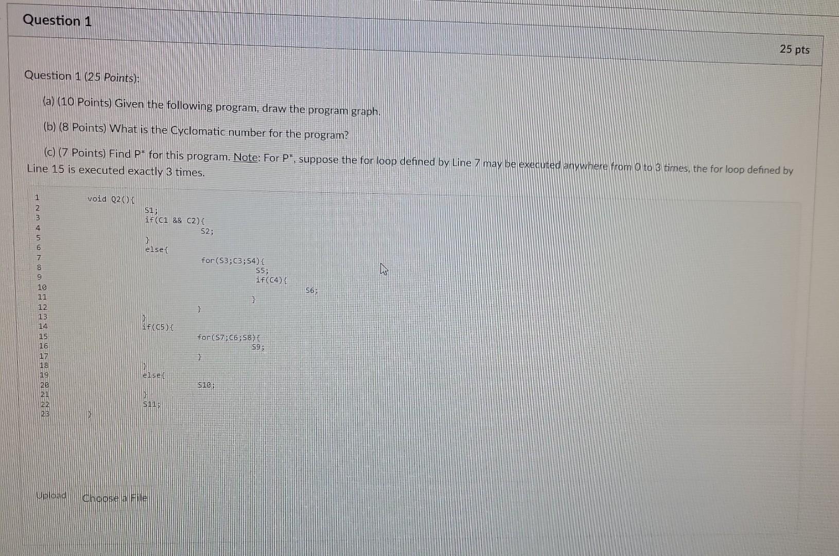 Solved Question 1 (25 Points): (a) (10 Points) Given the | Chegg.com