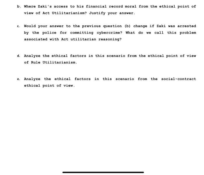 Solved Read the following Scenario then answer the | Chegg.com