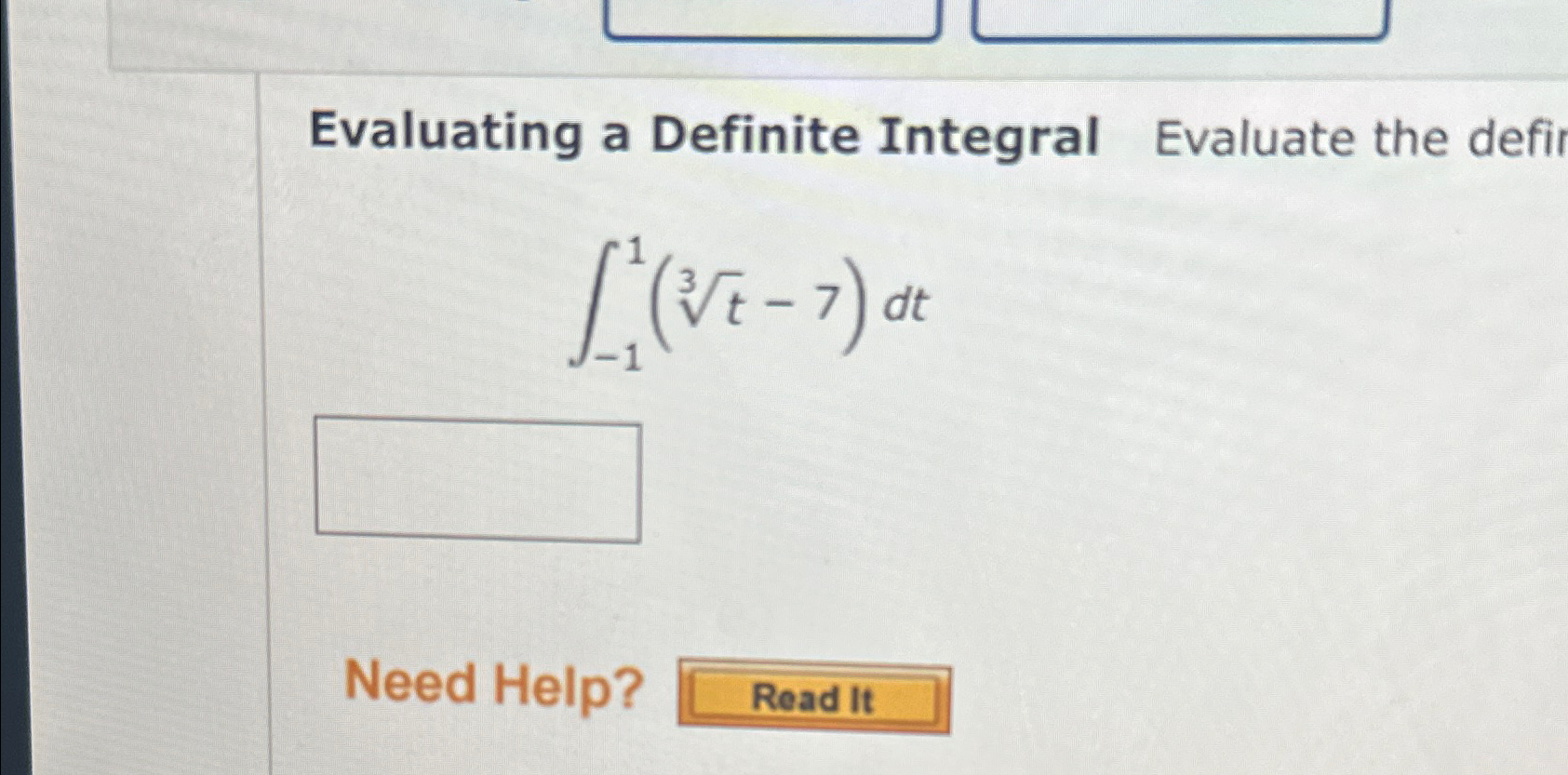 Solved Evaluating a Definite Integral Evaluate the | Chegg.com