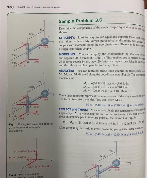 Solved 120 Rigid Bodies: Equlvalent Systems Of Forces Sample | Chegg.com