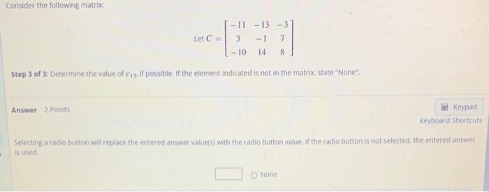 Solved Consider the following matrix Let | Chegg.com