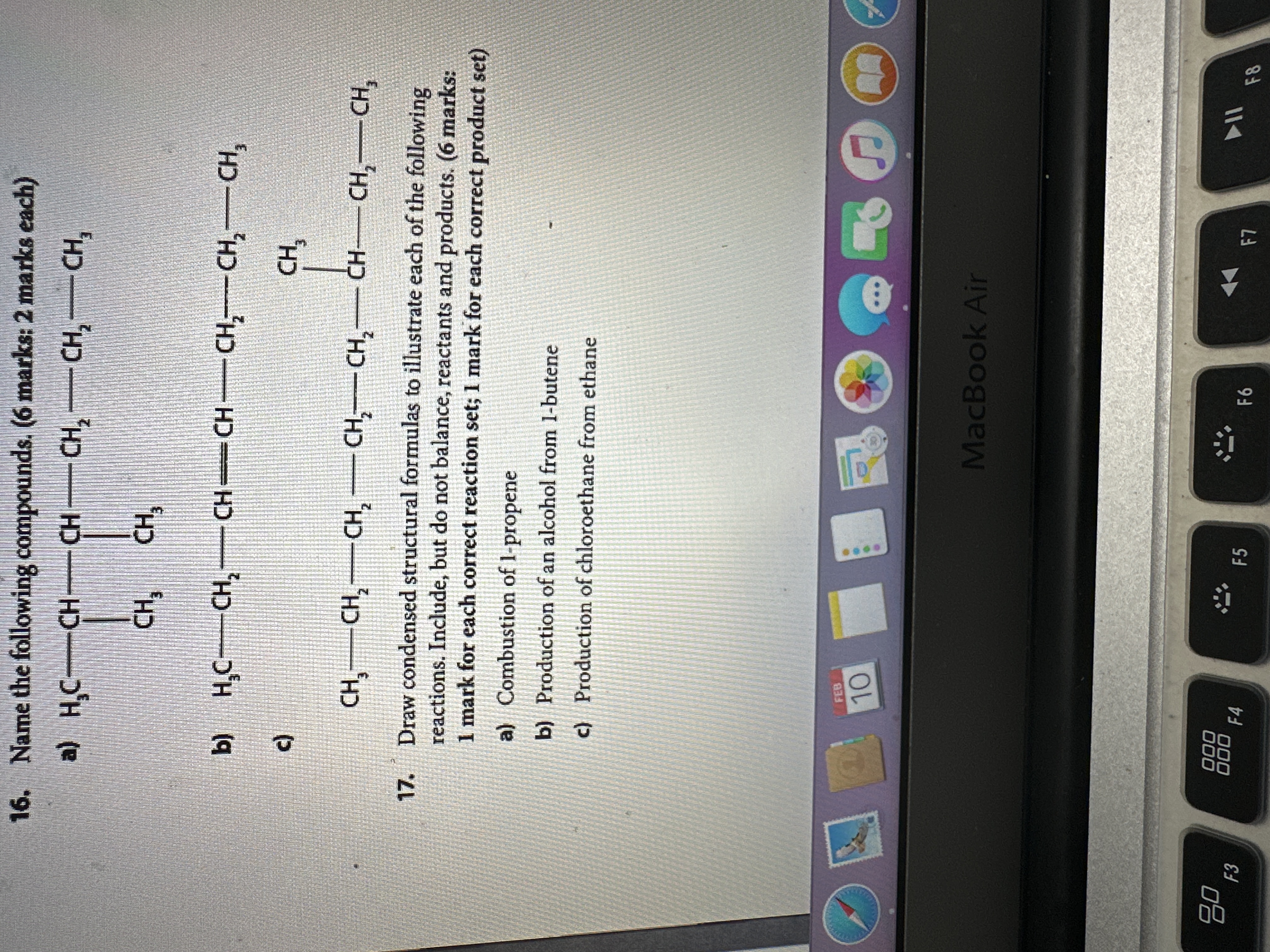 Solved name the following compounds and also need answer for | Chegg.com