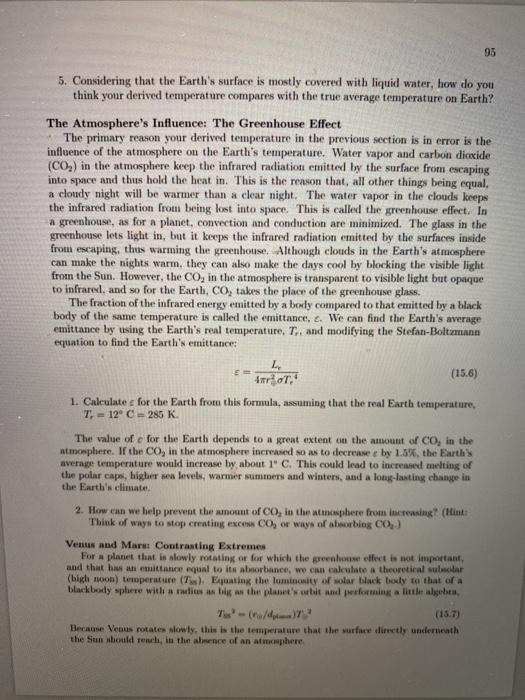 Greenhouse Effect 1 Pdf Page 1 Of 6 Edited 8 Chegg Com