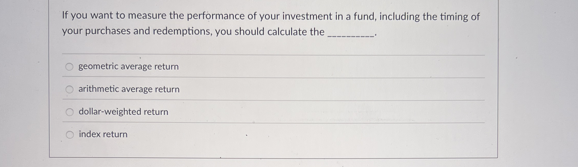 Solved If you want to measure the performance of your | Chegg.com