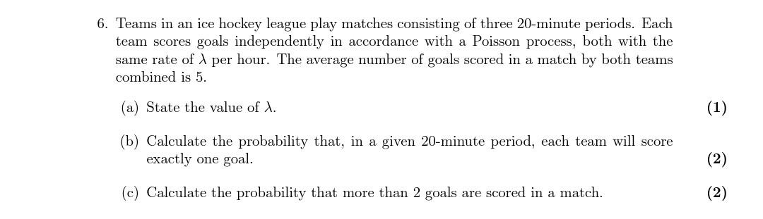 solved-6-teams-in-an-ice-hockey-league-play-matches-chegg