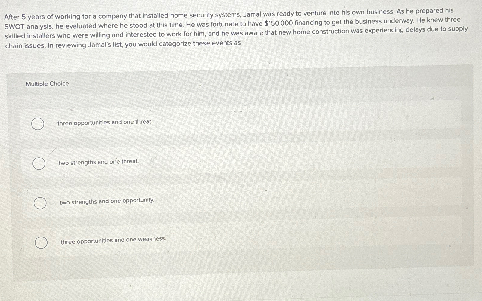 Solved After 5 ﻿years of working for a company that | Chegg.com