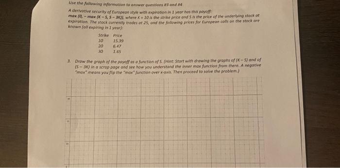 Solved Use the following information to answer questions #3 | Chegg.com