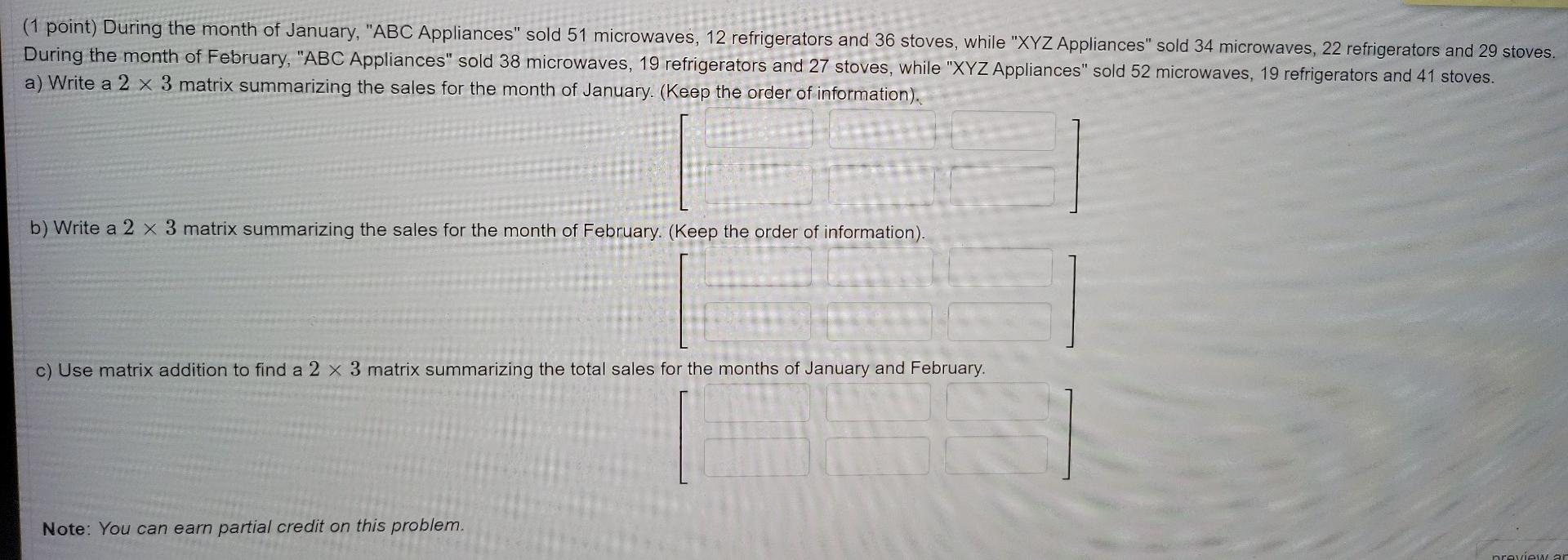 Solved Problem 6. (1 Point) Let A And B Be The Following | Chegg.com