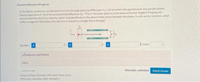 Solved In The Figure, An Electron Accelerated From Rest | Chegg.com