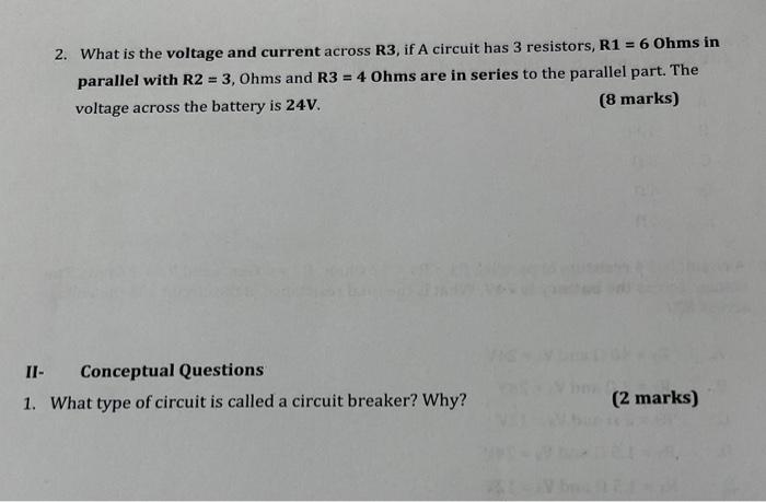 Solved II. Problem Solving: 1. What Is The Voltage Across | Chegg.com