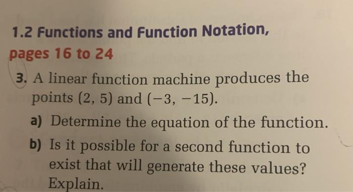 Solved 1.2 Functions and Function Notation, pages 16 to 24 | Chegg.com