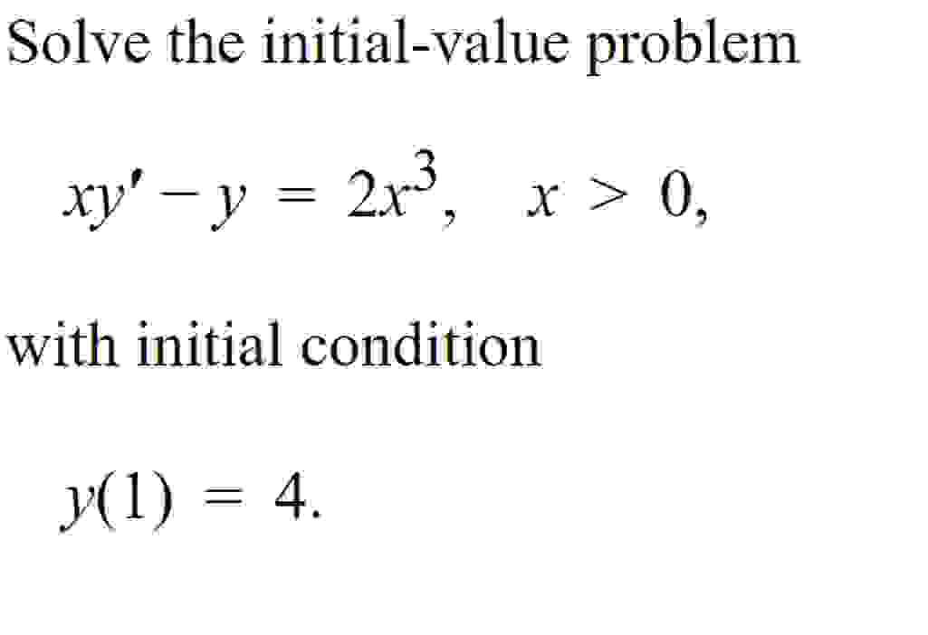 Solved Solve the initial-value problem Solve the | Chegg.com