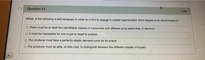 Solved Which of the following is not necessary in order for | Chegg.com
