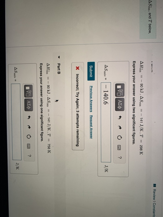 Solved U Review Constants A Sex And T Below Ahx 90