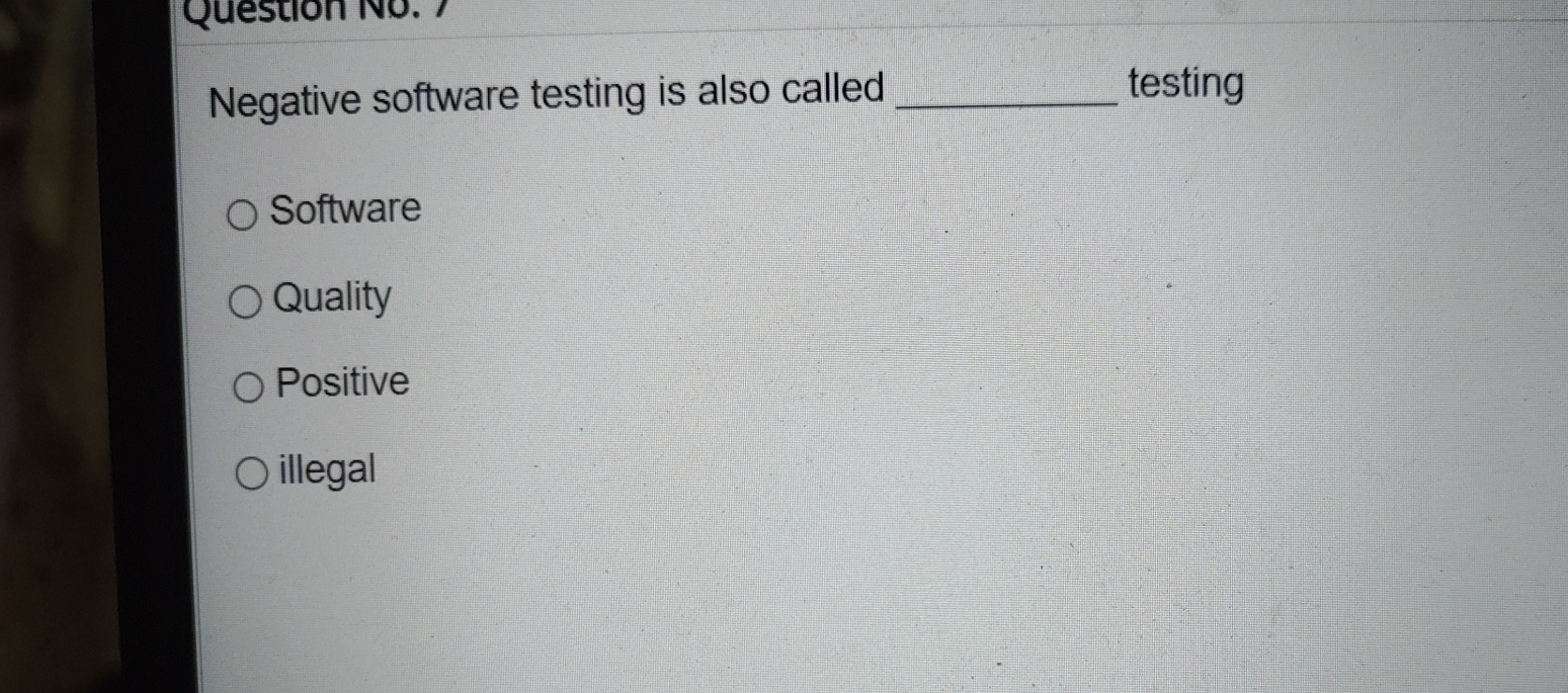 Solved Negative software testing is also called | Chegg.com