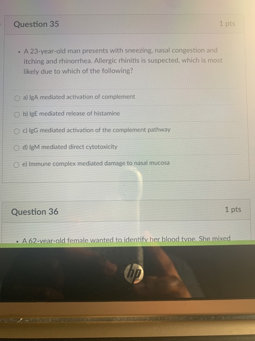 Solved Question 35 pts . A 23-year-old man presents with | Chegg.com