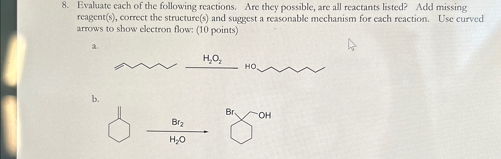 Solved Evaluate Each Of The Following Reactions Are They Chegg Com