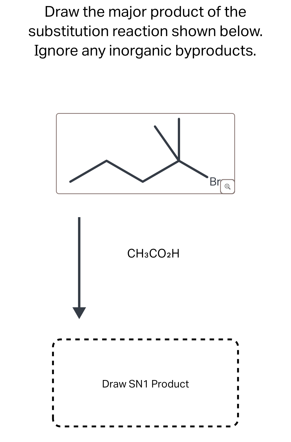 Solved Draw the major product of the substitution reaction | Chegg.com