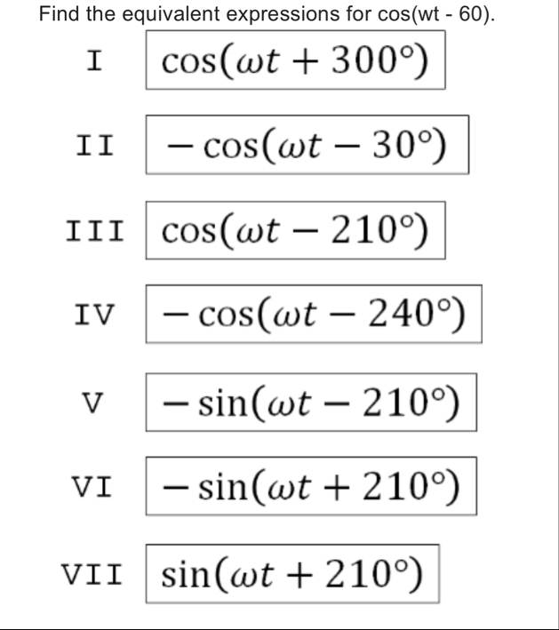 Solved Choose all that applytable[[Find the equivalent | Chegg.com