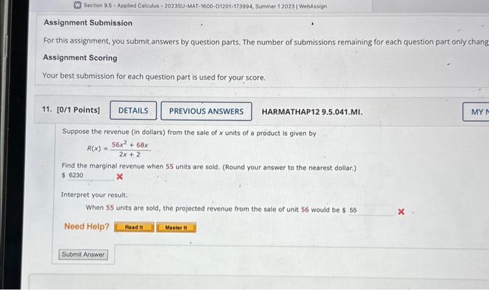 Solved or this assignment, you submit answers by question | Chegg.com