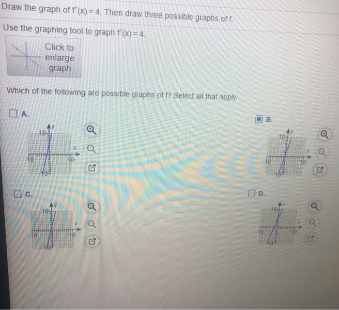 Solved Draw The Graph Of F X 4 Then Draw Three Possible