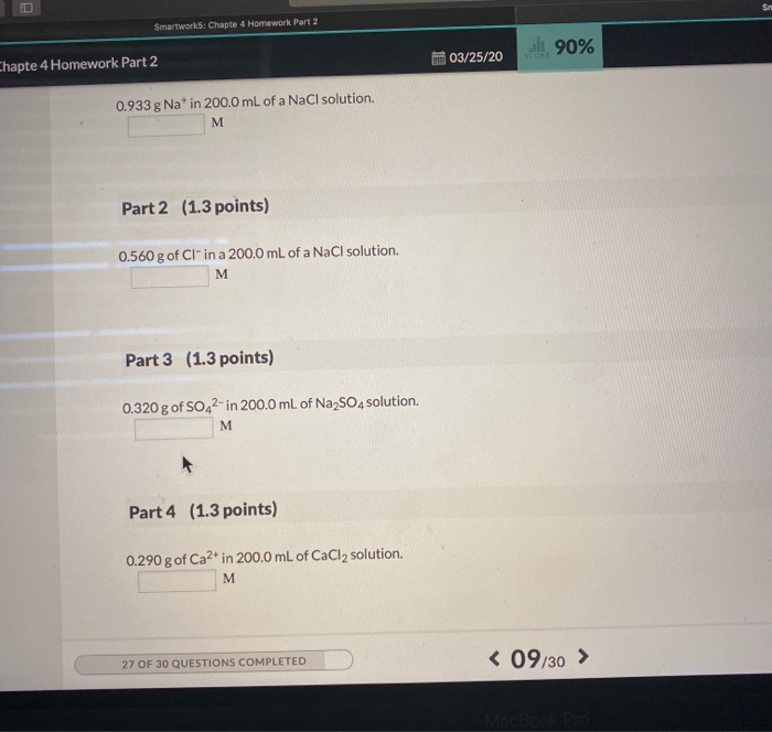 Solved Smartwork5: Chapte 4 Homework Part 2 03/25/20 90% | Chegg.com