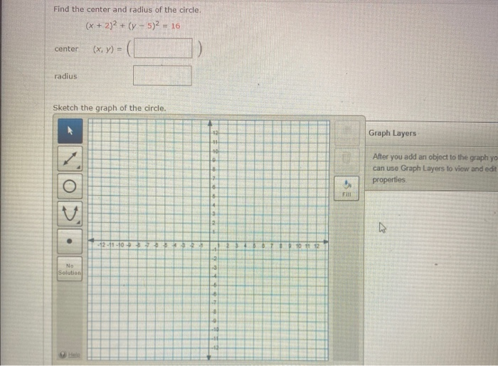 Solved Find the center and radius of the circle (x + 2)2 + | Chegg.com