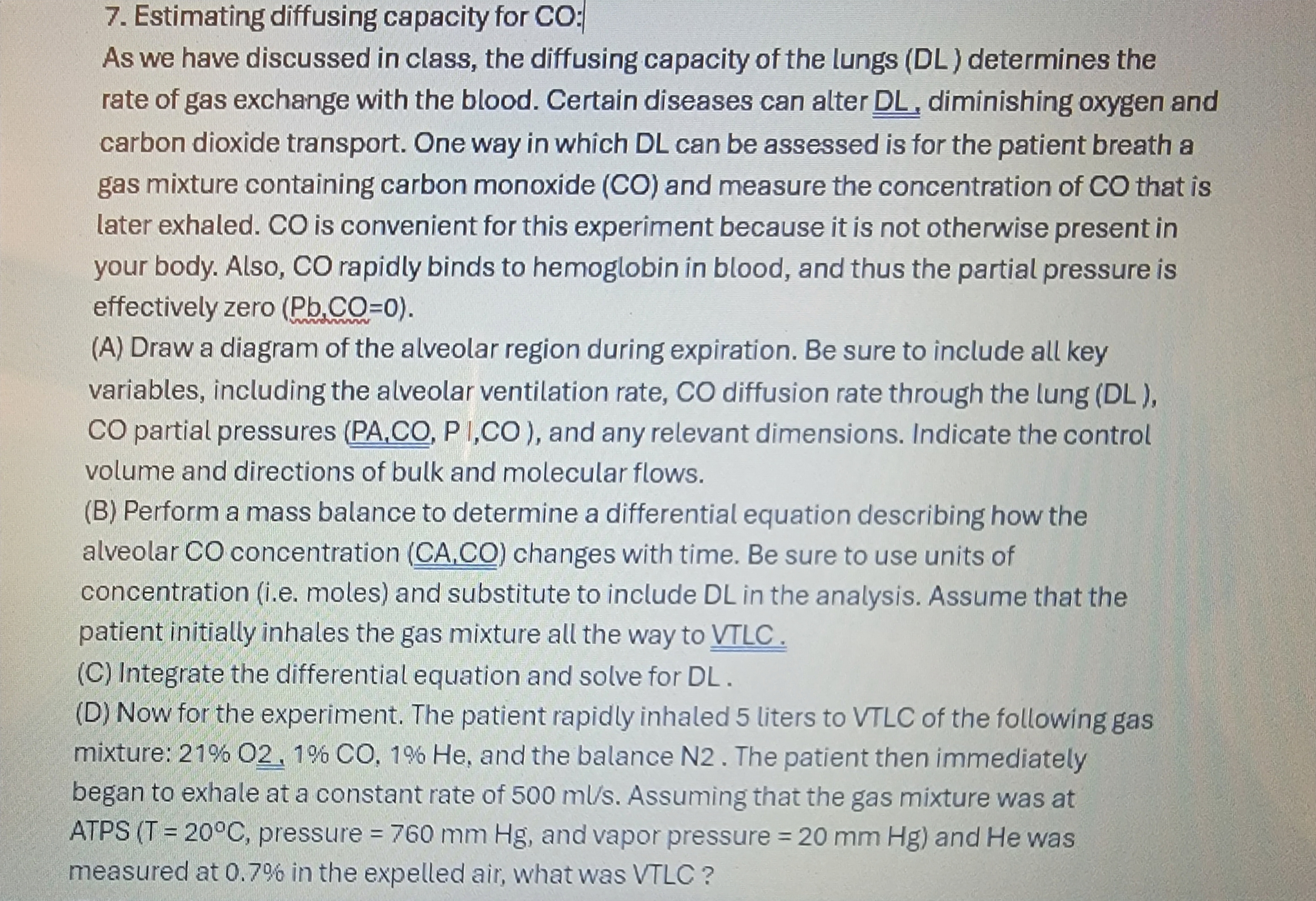 Diffusing Capacity Normal Chart Solved Estimating diffusing capacity for CO :As we have | Chegg.com