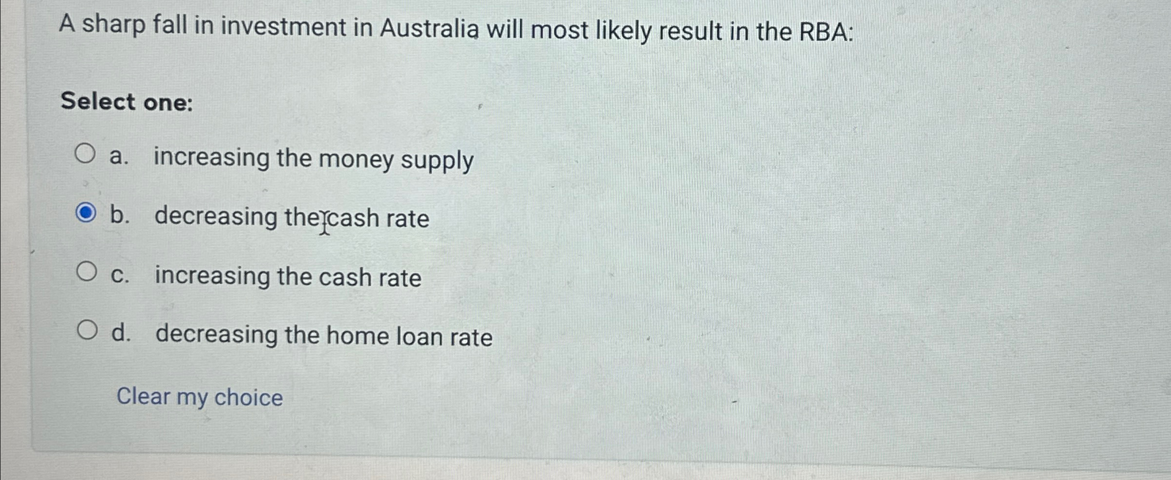 Solved A sharp fall in investment in Australia will most | Chegg.com