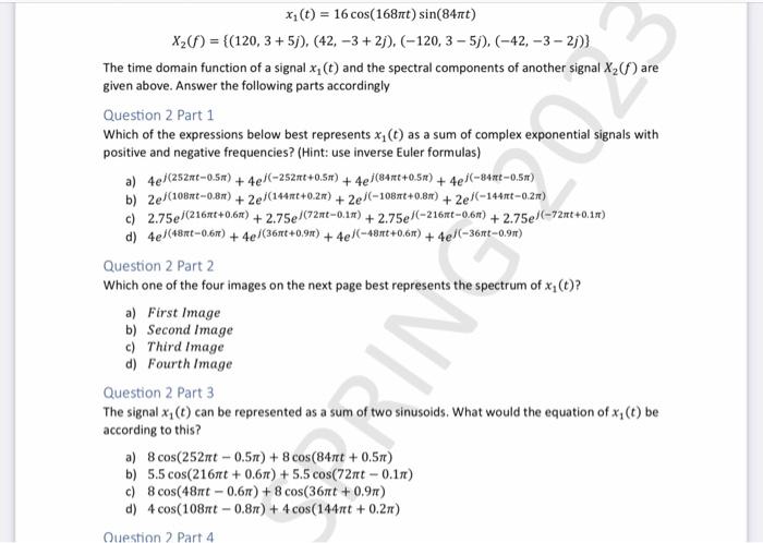 Solved What is the lowest possible sampling frequency in | Chegg.com
