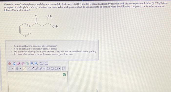 Solved The Reduction Of Carbonyl Compounds By Reaction With Chegg