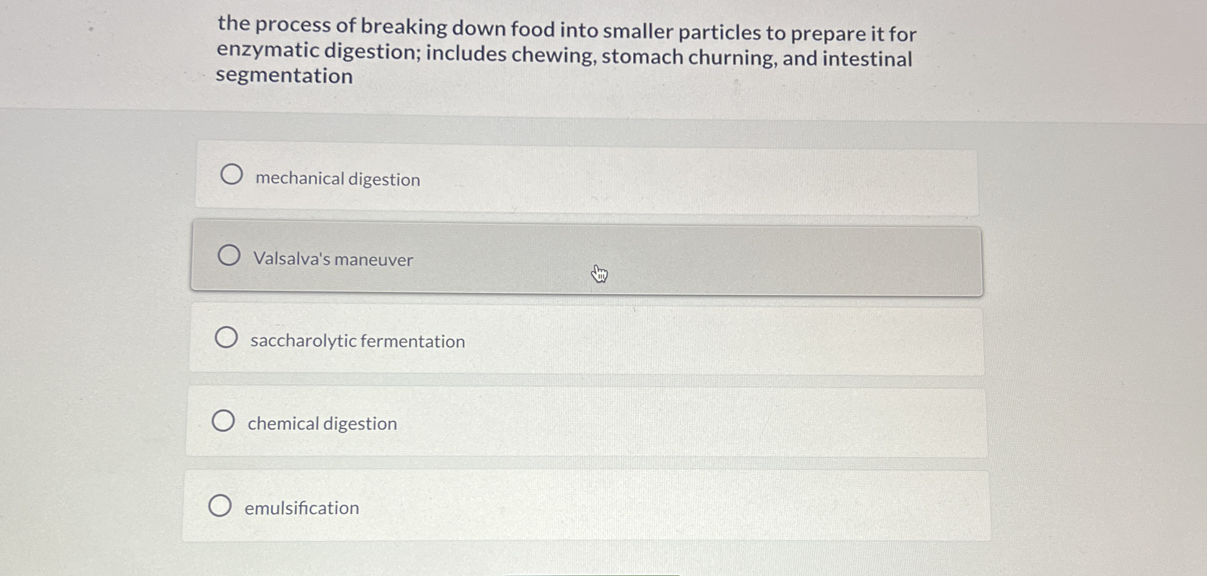 Solved the process of breaking down food into smaller