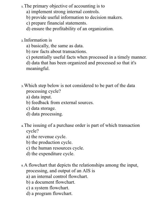 solved-1-the-primary-objective-of-accounting-is-to-a-chegg