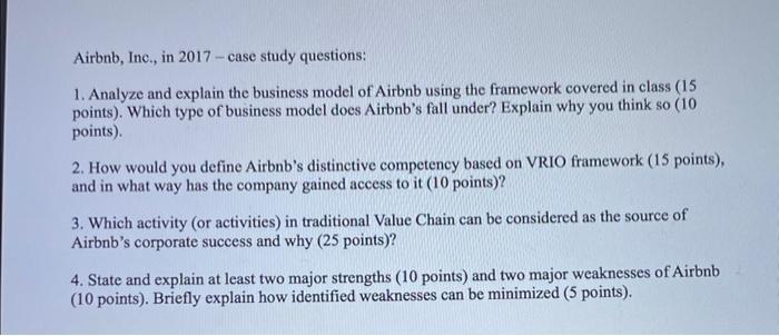 Solved Case 1 Airbnb, Inc., In 2017 Connect JOHN D. VARLARO | Chegg.com