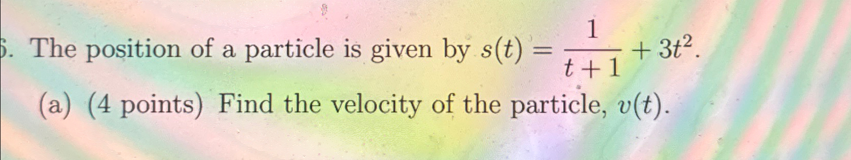 Solved The position of a particle is given by | Chegg.com