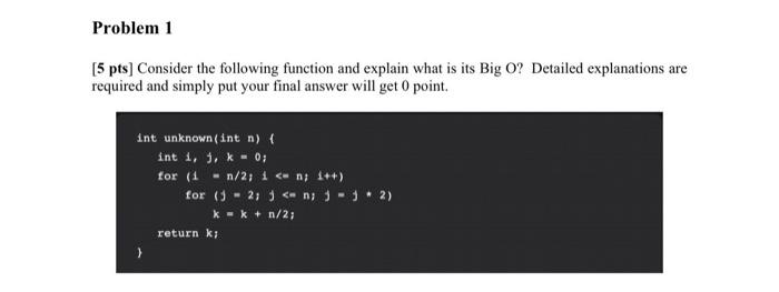 Solved 5 Pts Consider The Following Function And Explain 7999