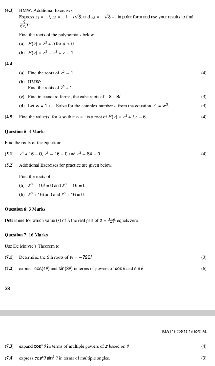 Solved (4.3) ﻿HMW Additional ExercisesExpress