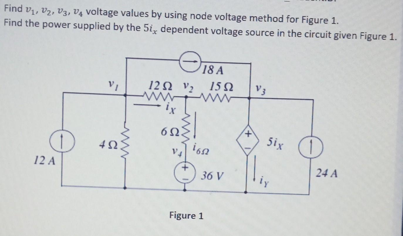 Solved Find V1, V2, V3, 14 voltage values by using node | Chegg.com