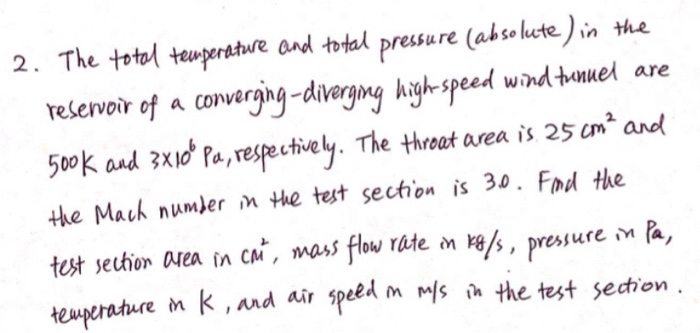 Solved 2. The total temperature and total pressure | Chegg.com